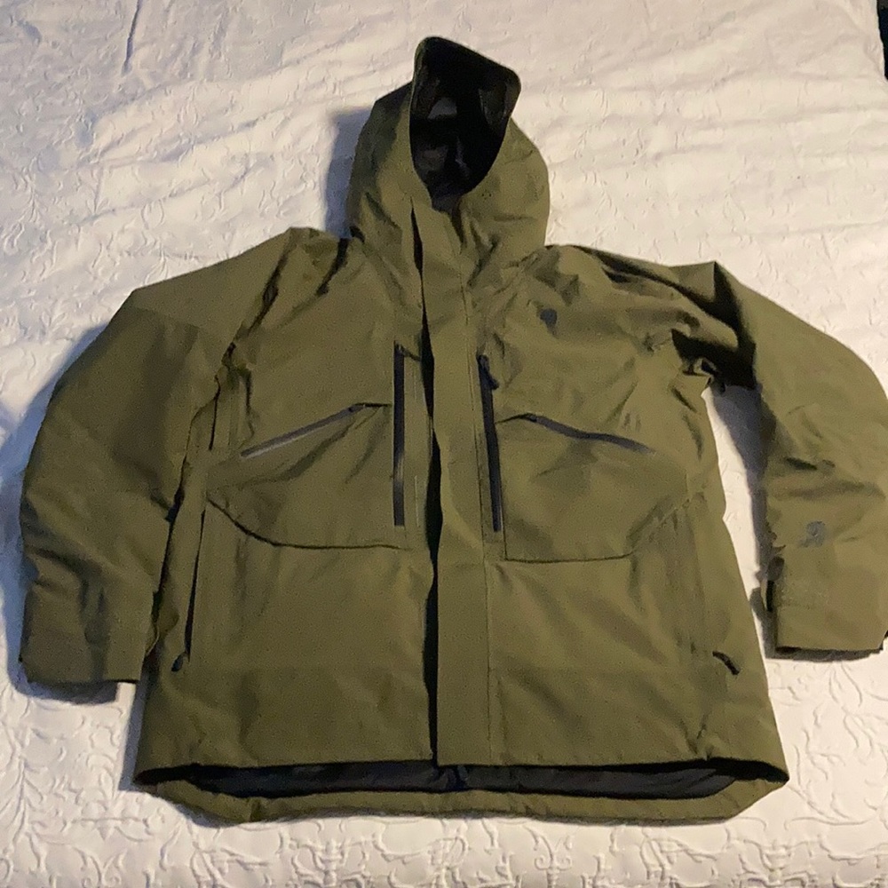 Mountain Hardware Cloud Bank Insulated Mens Jacket Ski Goretex Large Green